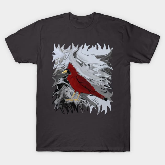 Crystal Cardinal T-Shirt by distortionart